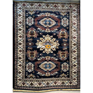 سجاد افغاني حرير ناعم بخارى 2007 كحلي مقاس 80*150