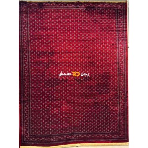 Afghan silk rug soft 2006 red Bukhara style size 200*300