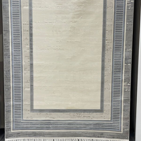 Turkish rug with frame Silvia 40984A blue size 50*80