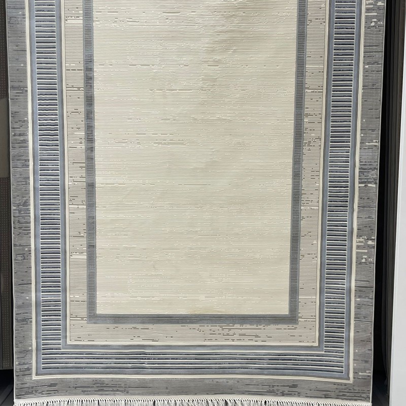 سجاد تركي اطار برواز سيلفيا 40984A سماوي مقاس 100*200