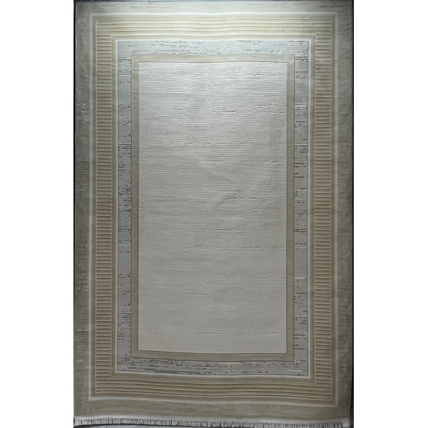 Turkish rug with frame Silvia 40984A golden size 400*500