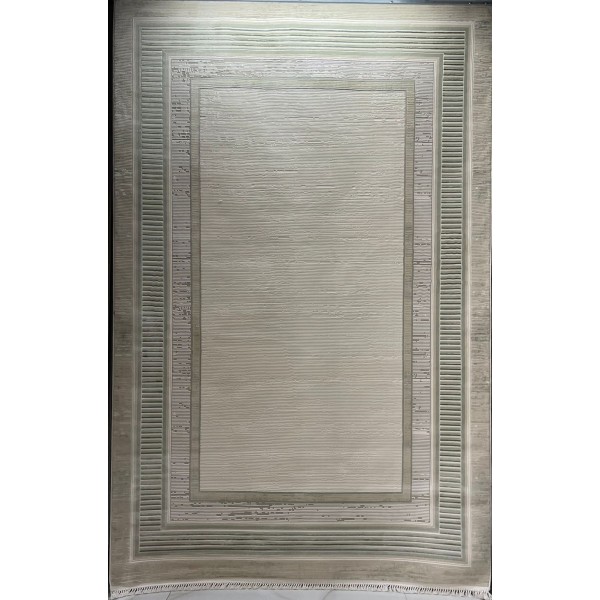 Turkish rug with frame Silvia 40984A green size 50*80