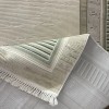 Turkish rug with frame Silvia 40984A green size 50*80