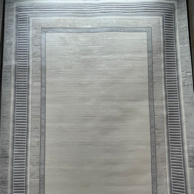 سجاد تركي اطار برواز سيلفيا 40984A رصاصي مقاس 80*150