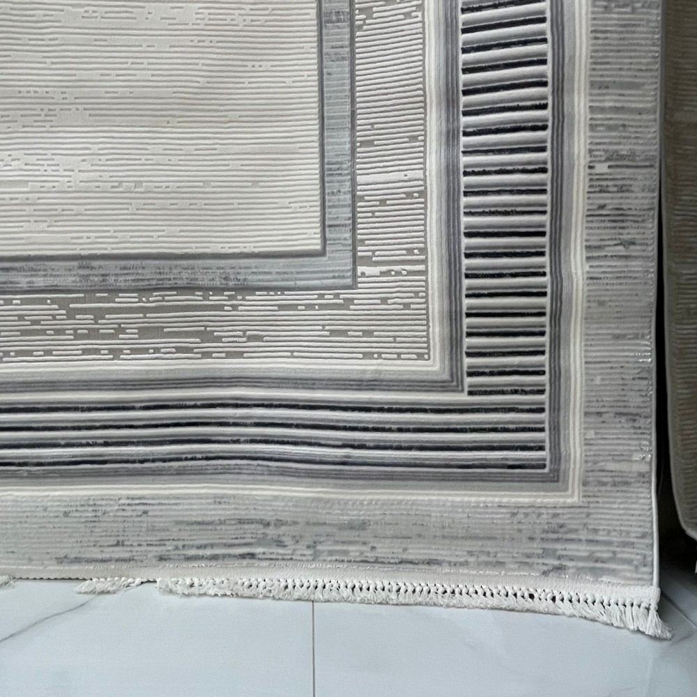 سجاد تركي اطار برواز سيلفيا 40984A رصاصي مقاس 400*500