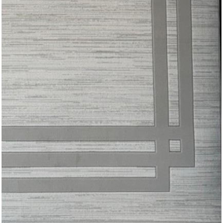 Turkish rug with a modern frame Spectrum BT476 cream and gray size 50*80