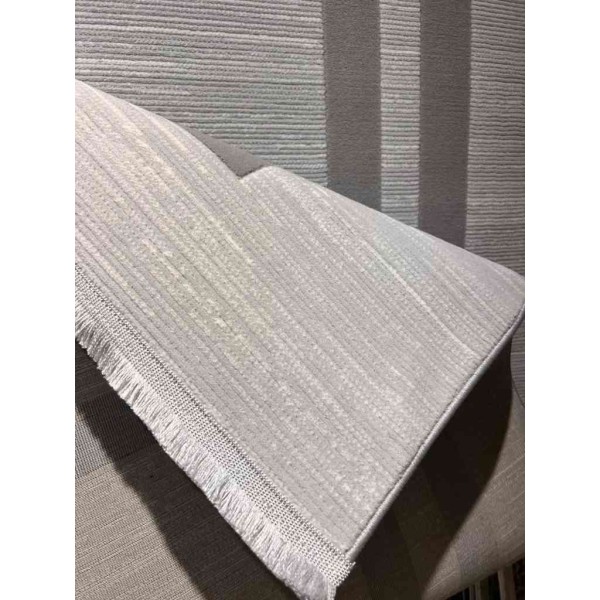 Turkish rug with a modern frame Spectrum BT476 cream and gray size 50*80