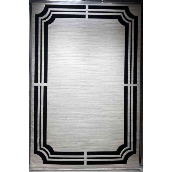 سجاد تركي برواز مودرن سراي BT485 كريم اسود مقاس 50*80