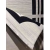 Turkish rug modern frame Saray BT485 cream black size 80*150