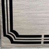 Turkish rug modern frame Saray BT485 cream black size 80*150