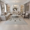 Turkish LAVENDER rug N0595A BEIGE size 150*220