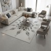 Turkish LAVENDER rug N0595A BLACK size 150*150
