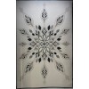 Turkish LAVENDER rug N0595A BLACK size 150*150