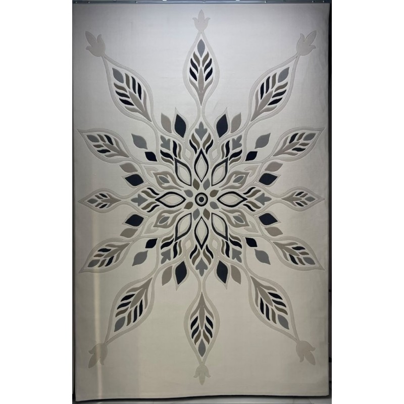 سجاد تركي لافندر N0595A اسود دائري مقاس 200*200