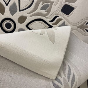 سجاد تركي لافندر N0595A اسود دائري مقاس 200*200