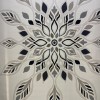 Turkish LAVENDER rug N0595A BLACK size 150*150