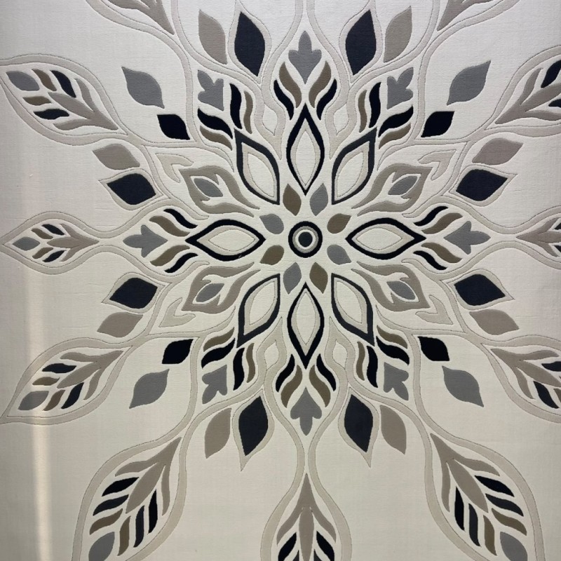 سجاد تركي لافندر N0595A اسود دائري مقاس 200*200