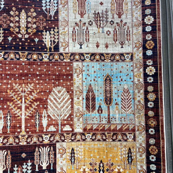 Turkish Bohemian VENİCE Rug 43242A NAVY RED Size 250*350