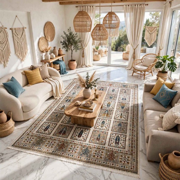 Turkish Bohemian VENİCE Rug 43548A MULTI Size 250*350
