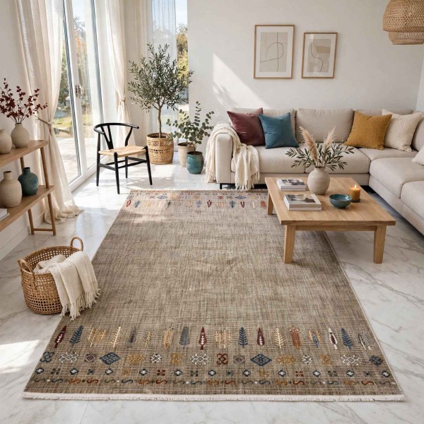 سجاد بوهيمي فينيسيا تركي  43549A بيج مقاس 250*350 سم