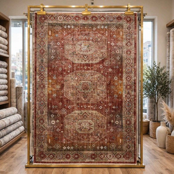 سجاد بوهيمي فينيسيا تركي  43267C احمر مقاس 250*350 سم