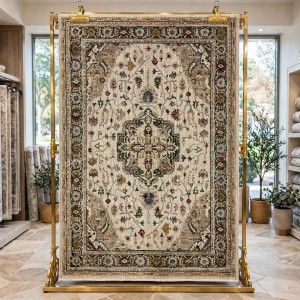 Turkish Bohemian VENİCE Rug 43379A CREAM GREEN Size 200*300