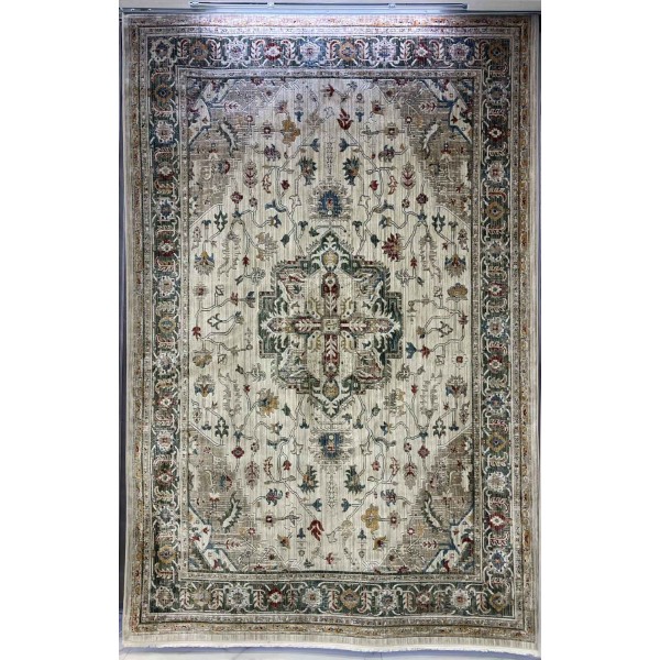 Turkish Bohemian VENİCE Rug 43379A CREAM GREEN Size 150*220
