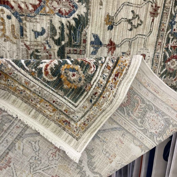 Turkish Bohemian VENİCE Rug 43379A CREAM GREEN Size 150*220