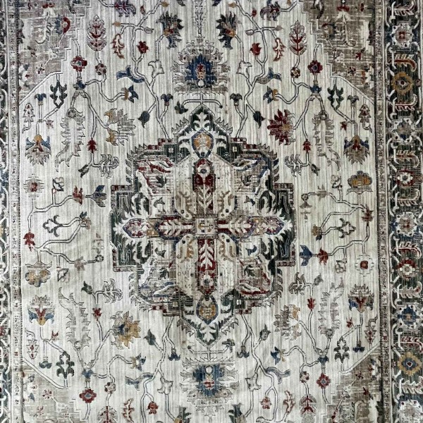 Turkish Bohemian VENİCE Rug 43379A CREAM GREEN Size 150*220