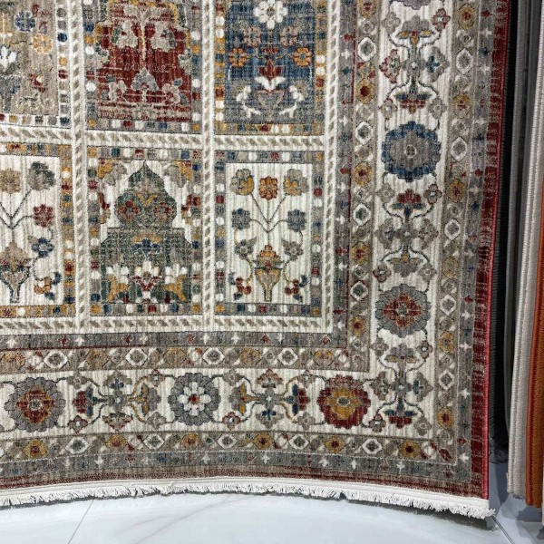سجاد بوهيمي فينيسيا تركي  43285B كريم احمر مقاس 250*350 سم