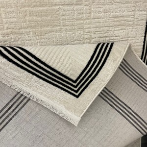 Turkish rug Victoria frame 41606A cream black size 300*400