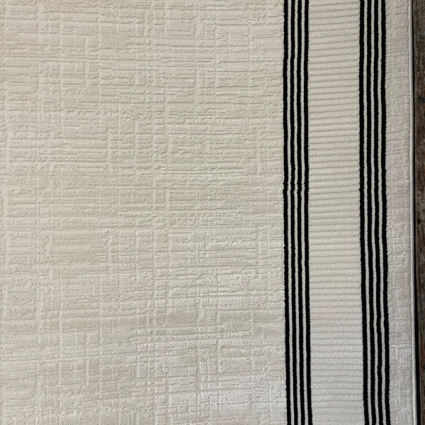 Turkish rug Victoria frame 41603A cream black size 150*220