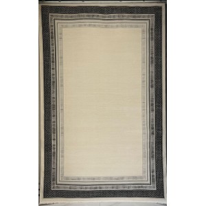 Turkish rug Victoria frame 41607A cream black size 150*220