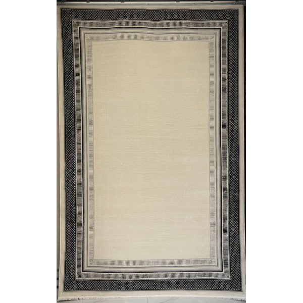 Turkish rug Victoria frame 41607A cream black size 250*350