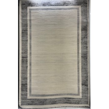 سجاد تركي اطار برواز فيكتوريا 41358A كريم اسود مقاس 200*300