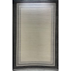 سجاد تركي اطار برواز فيكتوريا 41601A كريم اسود مقاس 80*150