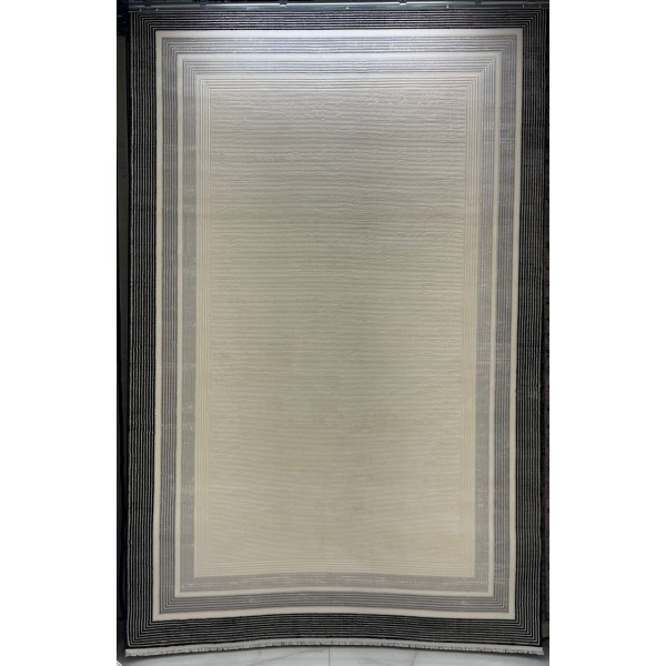 Turkish rug Victoria frame 41361A cream black size 250*350