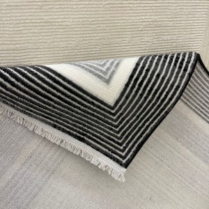 Turkish rug Victoria frame 41601A cream black size 200*300