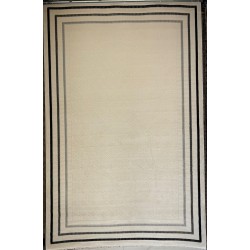 سجاد تركي اطار برواز فيكتوريا 38247A كريم اسود مقاس 80*150