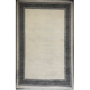Turkish rug Victoria frame 41602A cream black size 250*350