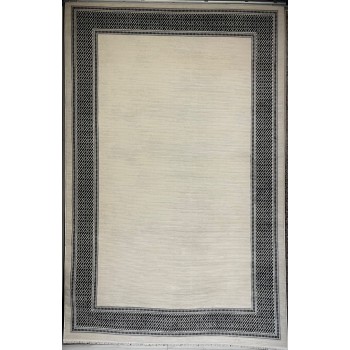 سجاد تركي اطار برواز فيكتوريا 41602A كريم اسود مقاس 100*200