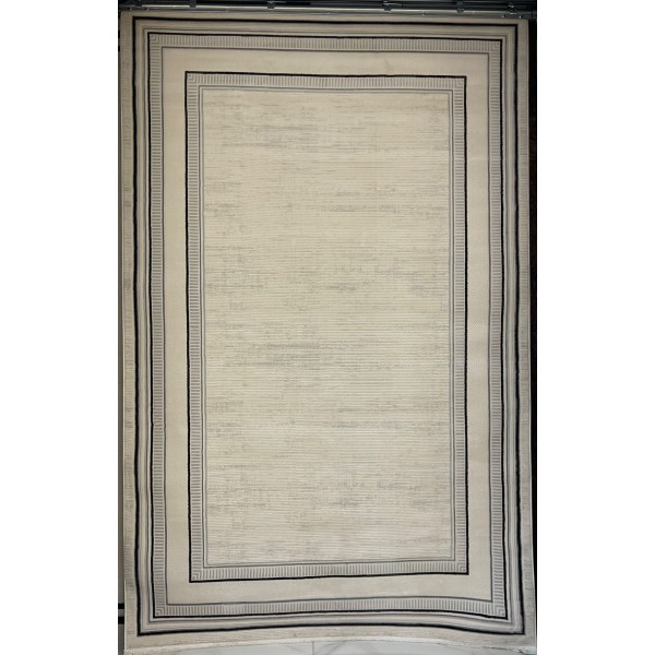 سجاد تركي اطار برواز فيكتوريا 41604A كريم اسود مقاس 300*400