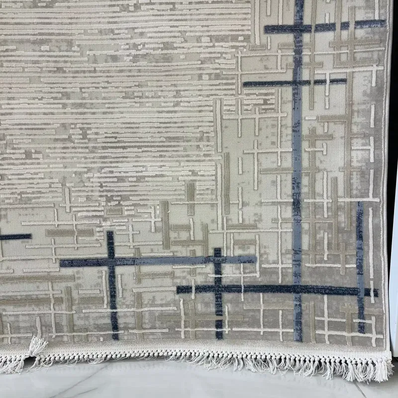 سجاد تركي فوج 36232A كريم سماوي مقاس 250*350
