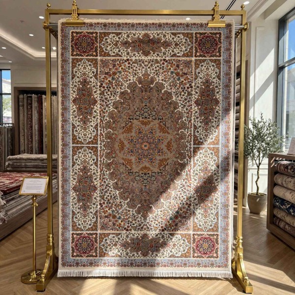 KERMAN Turkish Rug HW47A Sky cream Size 100*200