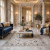 GRANADA Bohemian Turkish Carpet AH473 :MULTY CREAM 80x150 cm Small Rug