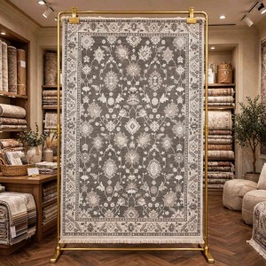 GRANADA Bohemian Turkish Carpet AH473 :VIZON CREAM 100x300 cm Runner rug