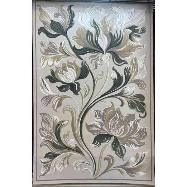 LORIN Turkish Rug Korean Design A404A Cream Green - 50x80 cm Small Mat