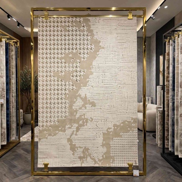 سجاد مودرن انتيك تركي N0628C بيج غامق مقاس 250*350