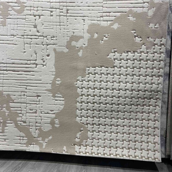 سجاد مودرن انتيك تركي N0628C بيج غامق مقاس 250*350
