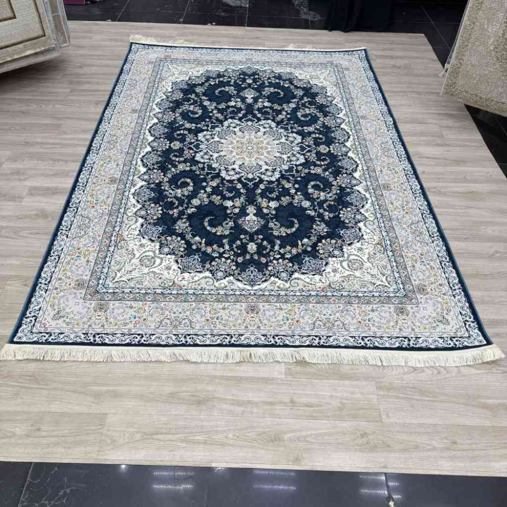 سجاد ايراني عجمي لون سماوي مقاس 300*400